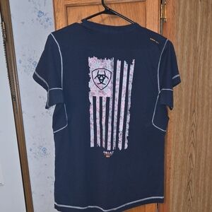 Ariat  Dark Blue Flag Graphic Tee